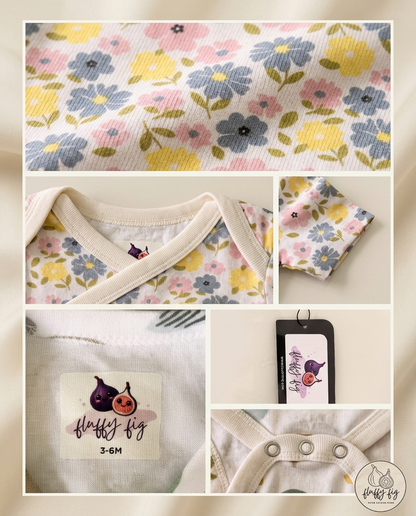 Fluffyfig Organic Cotton Baby Onesie — Set of 3