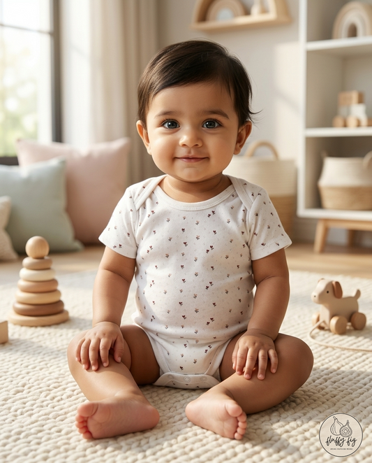 White Organic Cotton Baby Onesie - Set of 1