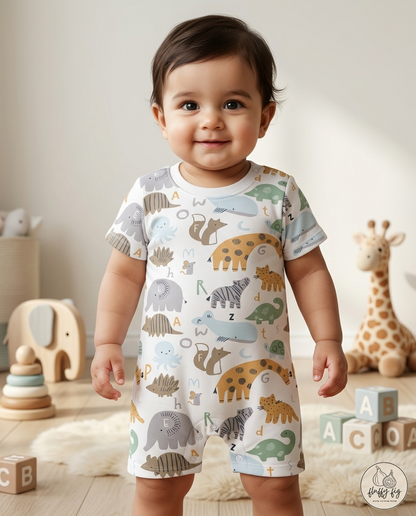 Safari Adventure Rare Cotton Baby Romper - Set of 1