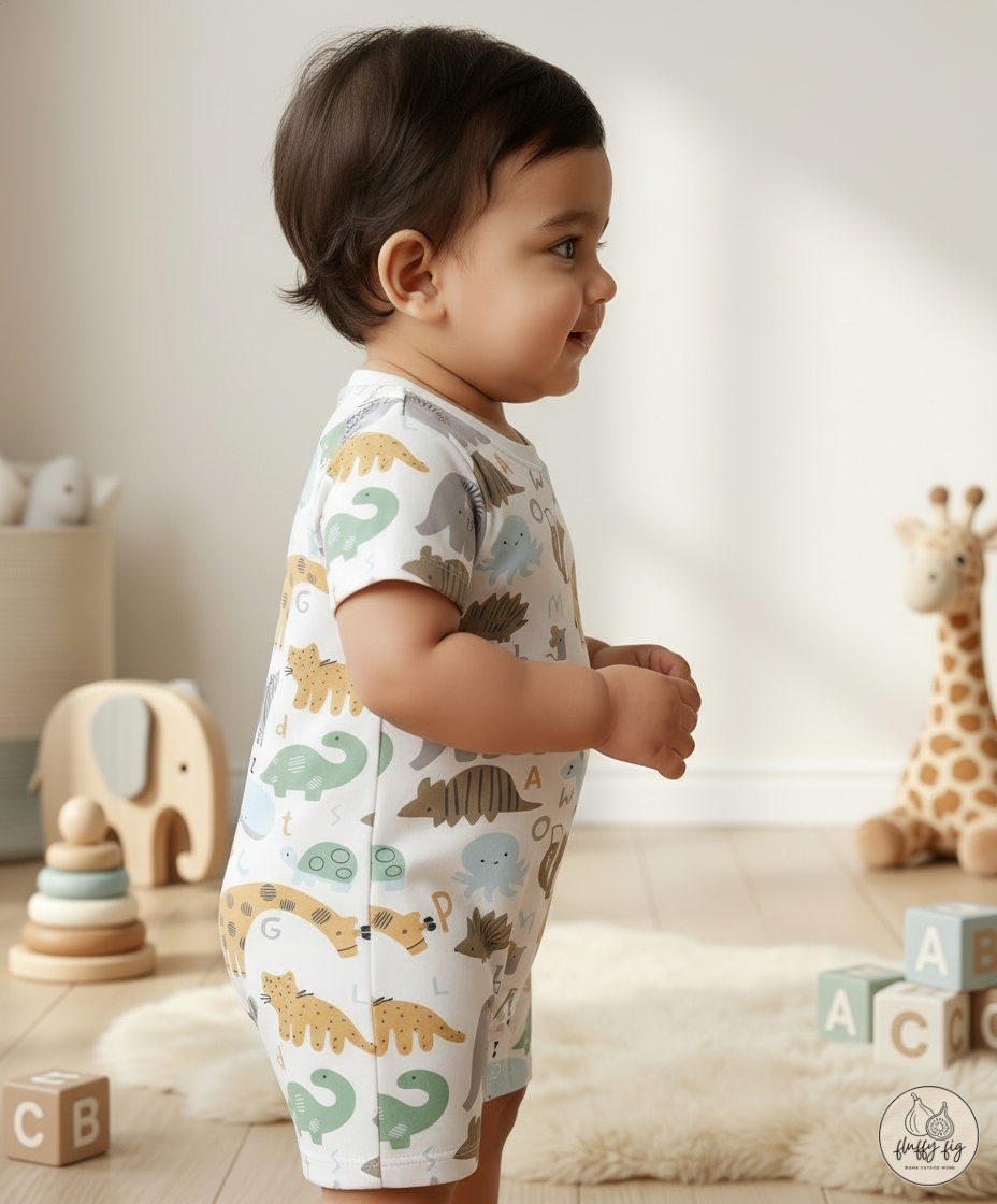 Safari Adventure Rare Cotton Baby Romper - Set of 1