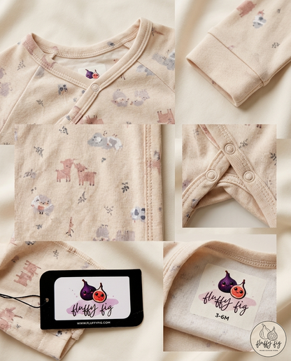 Fluffyfig Premium Cotton Sleep Suit — Set of 2