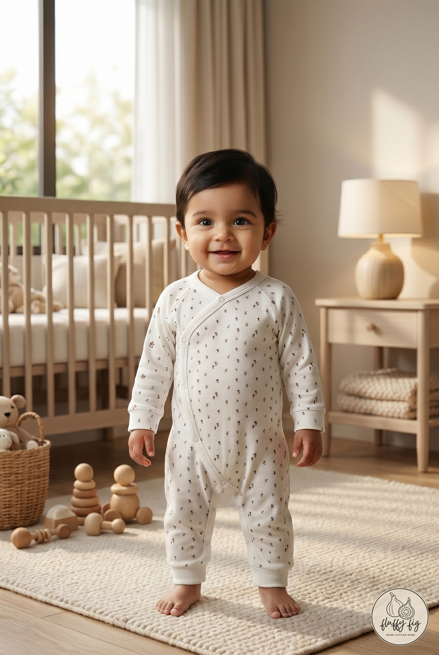 Fluffyfig Premium Cotton Sleep Suit — Set of 2