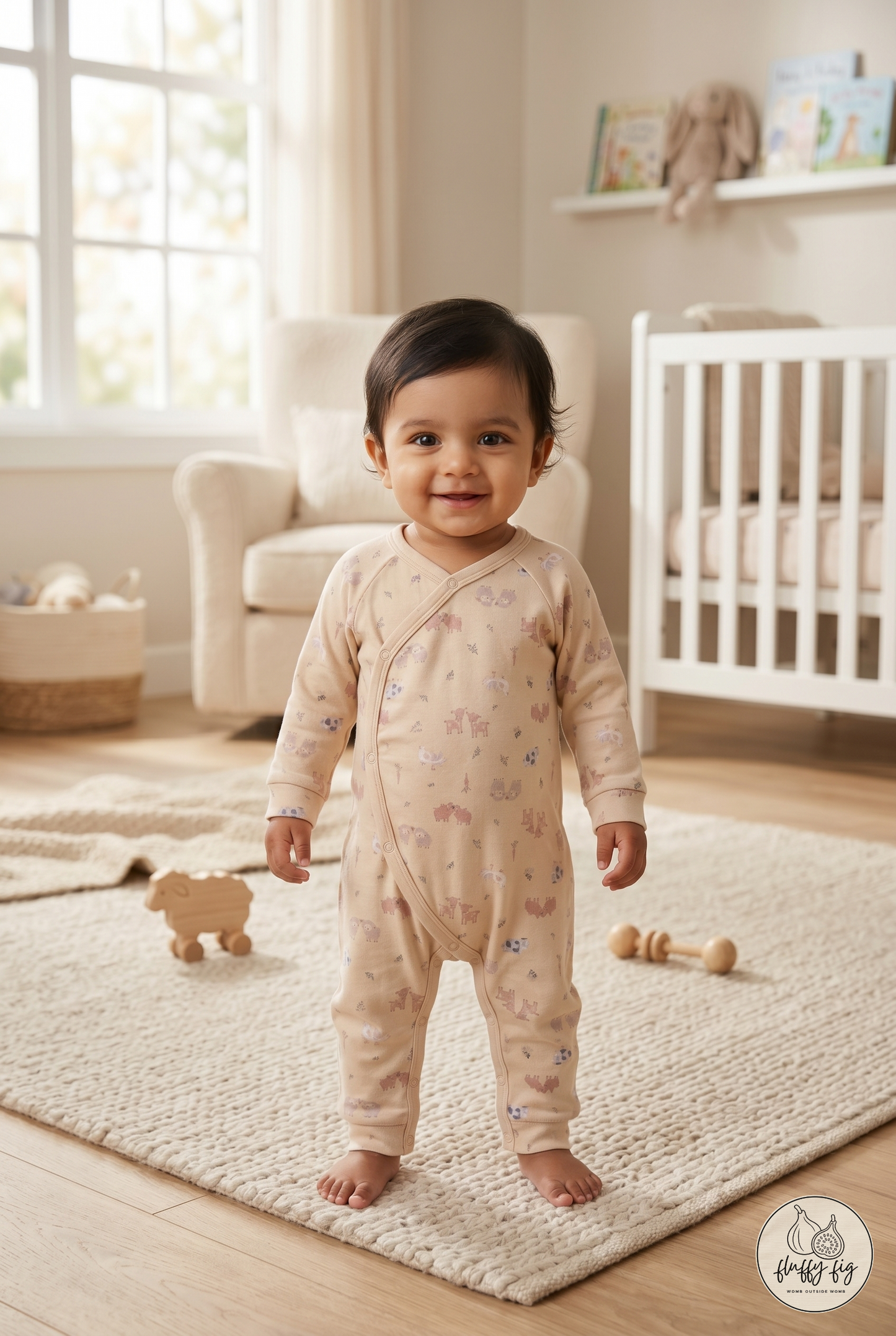 Fluffyfig Premium Cotton Sleep Suit — Set of 2